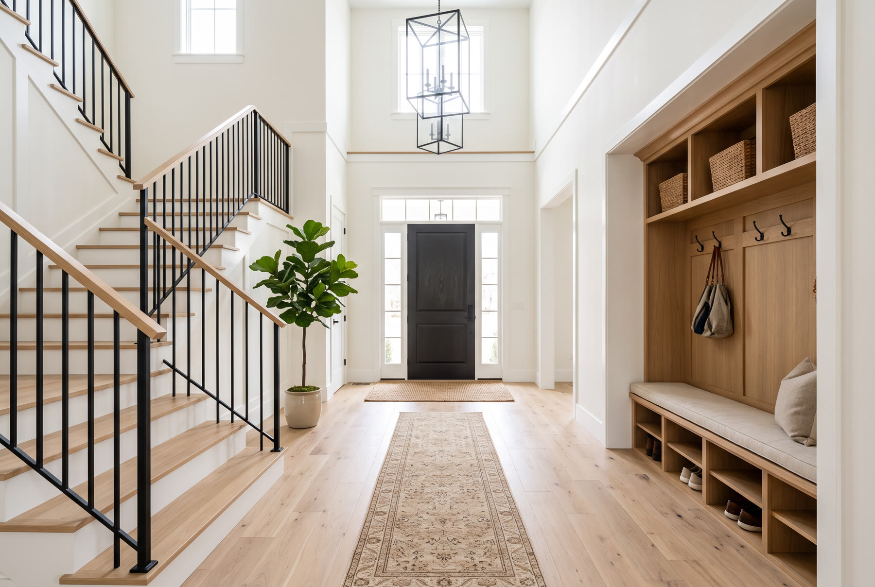 Entry foyer and mudroom